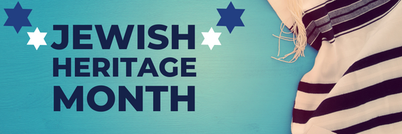 A graphic celebrating Jewish Heritage Month.